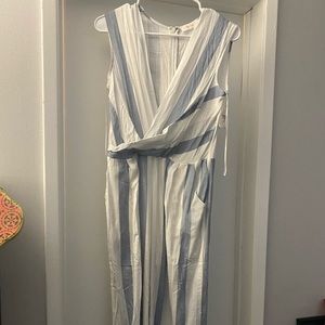 Baby Blue and White Jumpsuit